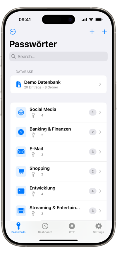 iKeePass Passwörter